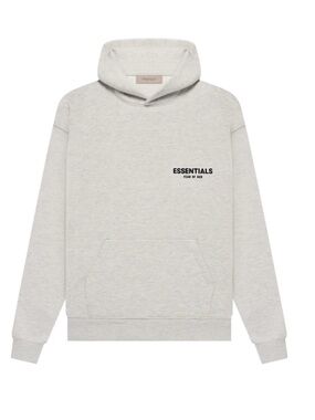 Fear of God ESSENTIALS Heather Light oatmeal Hoodie / Brand new with tags